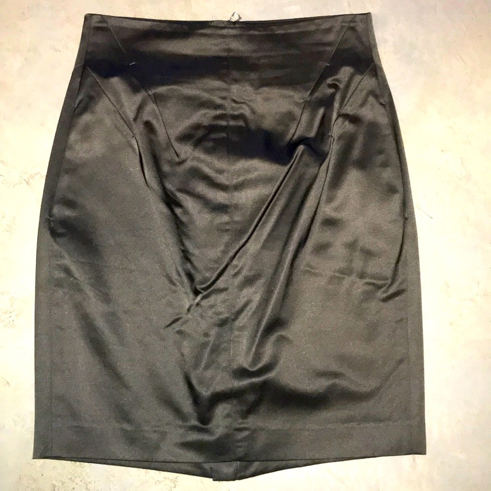 Robert Rodriquez black satin skirt